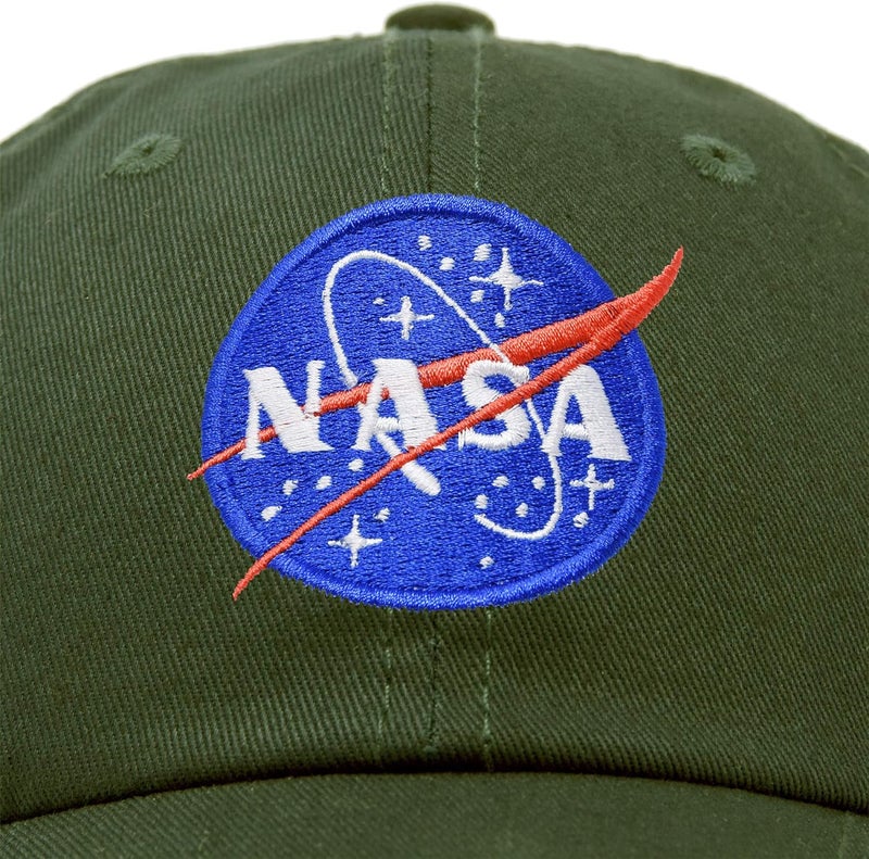 DALIX NASA Embroidered Mens Womens Cotton Dad Hat Baseball Cap Adjustable - Image 2
